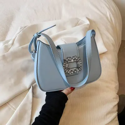 Rhinestone Decorative Shoulder Messenger Bag